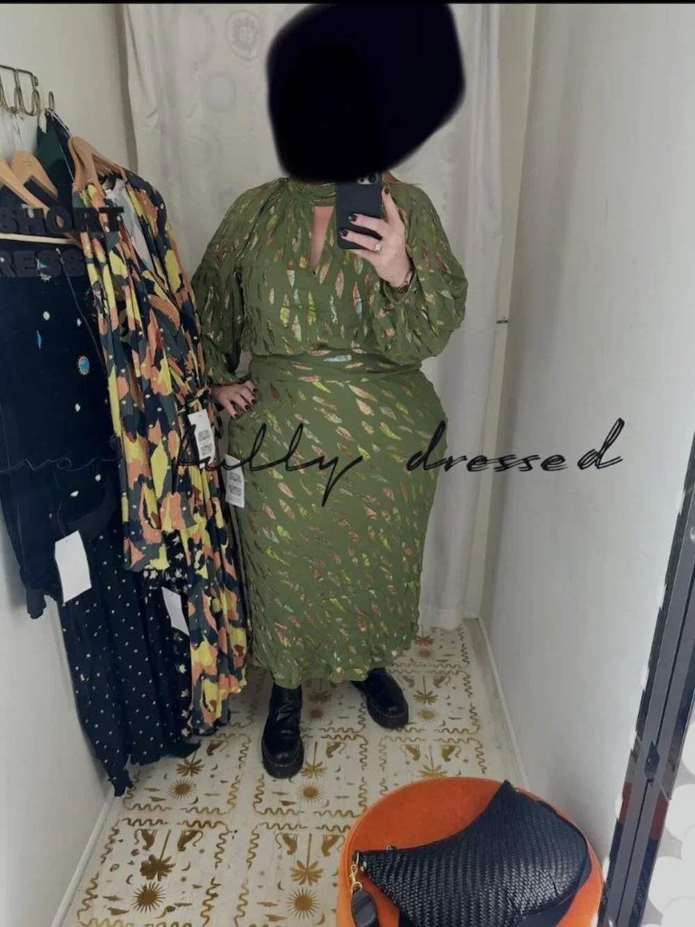 Never Fully Dressed Khaki Jacquard Skirt and Top Set (Green/Gold, US 20, NWT) - Picture 2 of 5